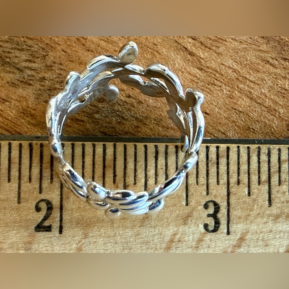 Tiffany&Co. Sterling Silver Paloma Picasso Olive Leaf Band Ring Size 6.5 - Picture 6 of 9